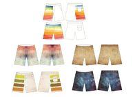 Custom Made Yellowish White Board Shorts Plus Size With Pockets Eco - Friendly