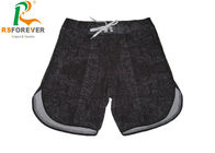 Water Repellent Men Board Shorts With Slit Leg Design Swimwear White String