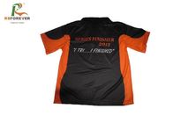 Promotional Custom Printed Polo Shirts Short Sleeve With Mesh Polyester Material