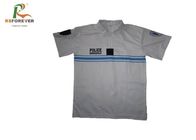 Breathable Polyester T Shirts For Sublimation Printing , White Zip Neck Polo Shirt OEM