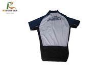Digital Personalized Printed Cycling Jerseys White Body Black Raglan Sleeves