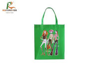 Heat Transfer Printed Reusable Shopping Bags With Handles Non Woven Eco Friendly