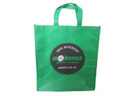 Green Tote Style Stitching Non Woven Shopping Bag For Tradeshow Giveaways