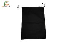 Printed Black Non Woven Shopping Bag With Drawstring String 40 * 35 * 40CM