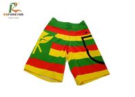 Colorful Stripes Printed Board Shorts , Quick Dry Surf Beach Shorts