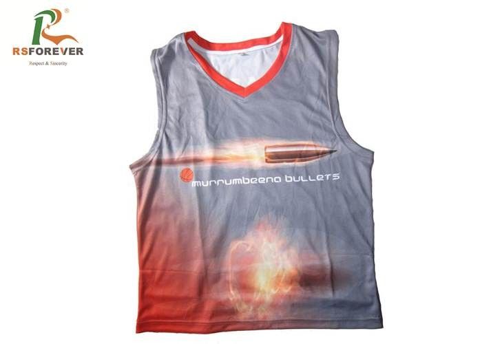 Top Style Sleeveless Sports T Shirts Quick Dry Dye Sublimated Basketball Jerseys