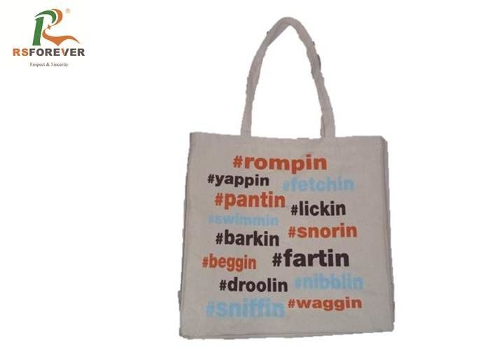 Recyclable Foldable Cotton Canvas Bags White Tote For Shopping With Custom Logo