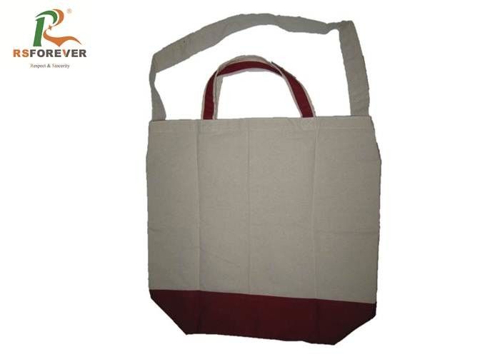 Reusable Shoulder Cotton Canvas Bags Tote Style With Double Handle Customized Size