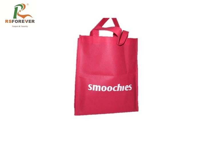 Custom Recyclable Non Woven Shopping Bag Shoulder Tote Handbag With Printed Logo
