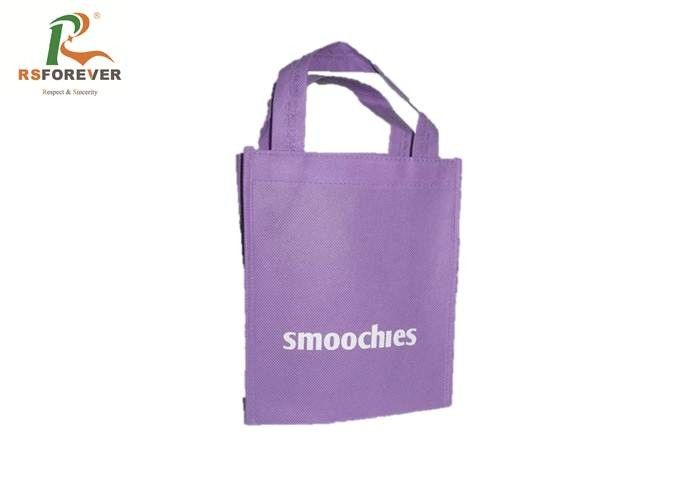 Durable Handled Non Woven Polyester Tote Bags , Custom Logo Grocery Shopping Bags