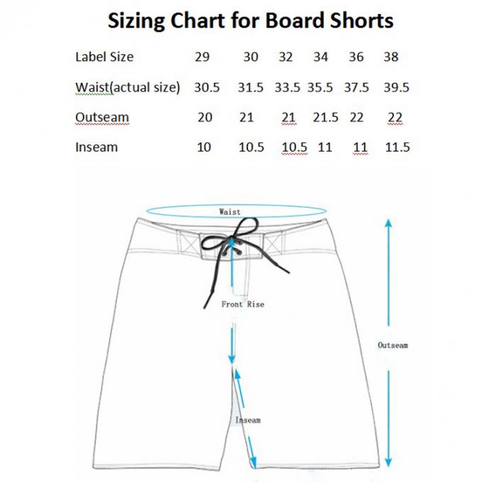 Surfing Wave Swim Printed Board Shorts Mens Dye Sublimation Custom Size