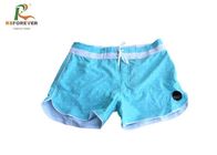 Sublimated Light Blue Short Swim Trunks For Women Water Repellent Custom Made