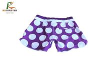 Digital Printing Purple Womens Board Shorts With White Big Spot Pantone Color