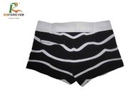 White Striped Black Short Board Shorts For Women , Ladies Board Shorts Digital Printing