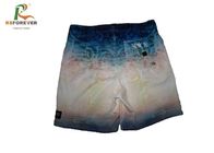Blue Rose Boys Stretch Swim Shorts Environmental Printing With Flat Waistband