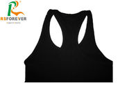 Plain Cotton Custom Printed T Shirts Black Sleeveless Tank Top For Women