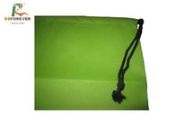 Custom Printed Green Drawstring Bag Strong Rope Recycled For Promotion