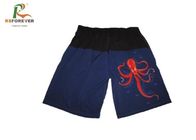 Unique Style Mens Custom Printed Board Shorts With Flat Front Waist And Elastic Back Waist