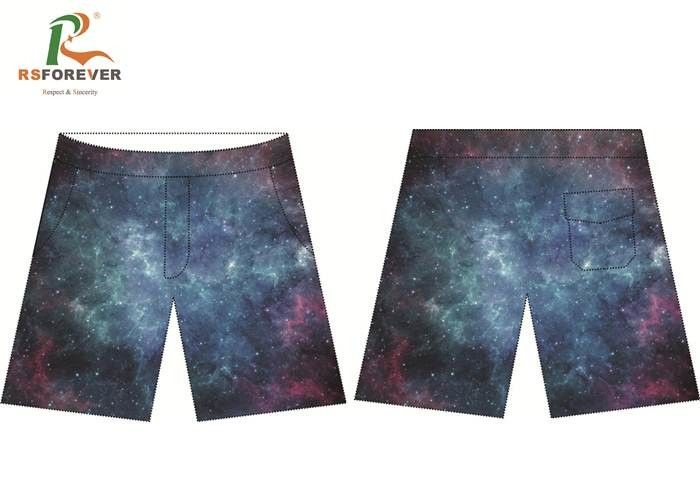 Starry Sky Pattern Waterproof Board Shorts For Swimming Sublimation Printing