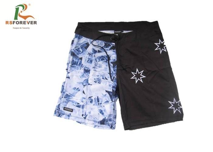 Sublimation Recycled Printed Board Shorts With Elastic Waistband Custom Swim Trunks