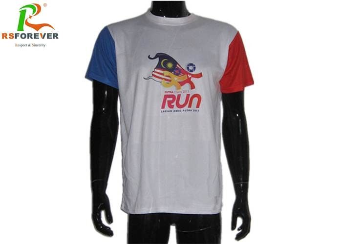 Promotional Silk Screen Custom Printed T Shirts Short Sleeves Cotton Material