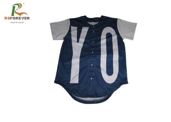 Polyester Mesh Custom Team Sportswear Mens Short Sleeve Baseball Tee Customized Size