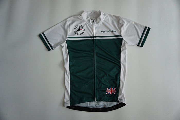 Bespoke Mens Printed Cycling Jerseys With Pockets Short Raglan Sleeve