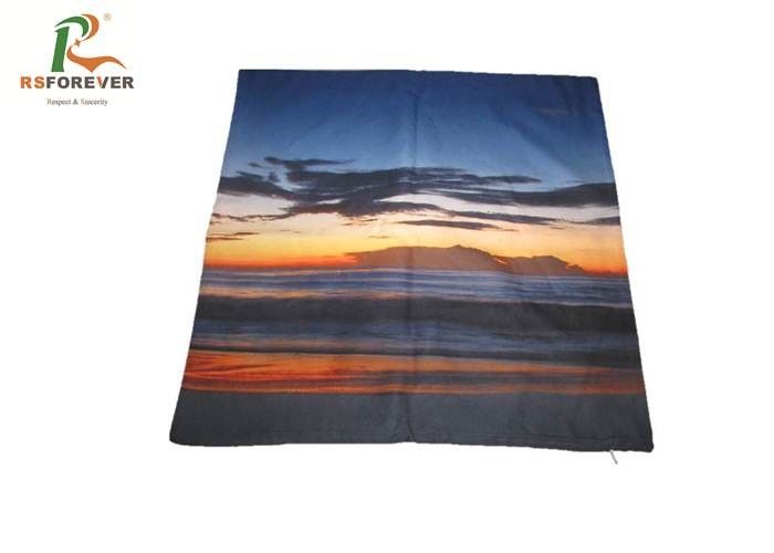 Natural View Pattern Custom Made Cushion Covers , Dye Sublimation Waterproof Pillow Case