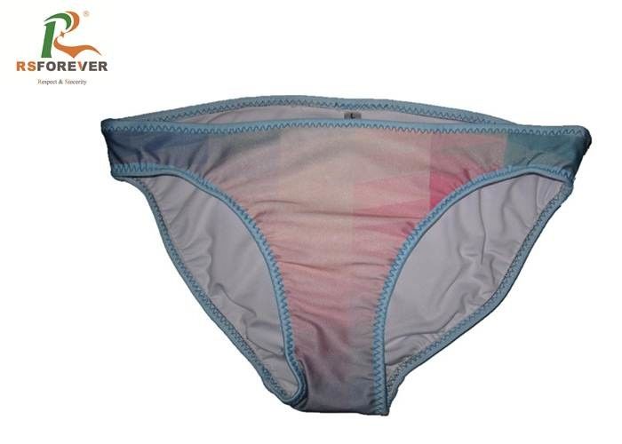 Pink LightWeight Little Girls Bikini Bottoms Lycra Fabric Sublimation Printing