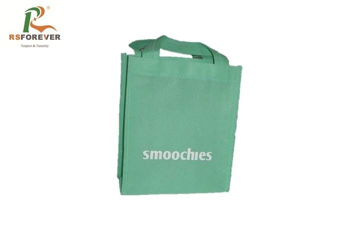Green Printing Non Woven Carry Bags For Supermarket Shopping Custom Style