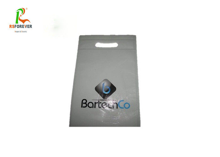 Heat Seal Non Woven Printed Bags , Die Cut Handle Non Woven Grocery Bags